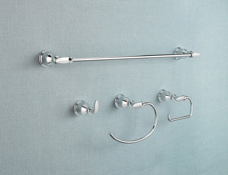 Pfister Avalon Towel Hook, Bathroom Towel Hook, Wall-Mounted, Screw-In, Polished Chrome Finish, BRHCB0C