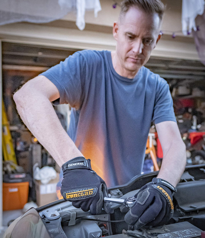 Ironclad General Utility Glove,Black Black Large (Pack of 1)