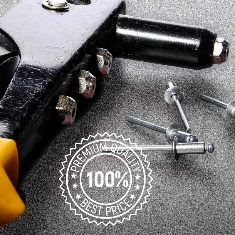 100PCS Large Flange Aluminum Pop Rivets 3/16" x 1/2" Dome Body Blind Rivet Set for Sheet Steel Duct Work Marine Long Mandrel with Big Head Steel Mandrel Aluminum Boat 3/16 x 1/2 Inch