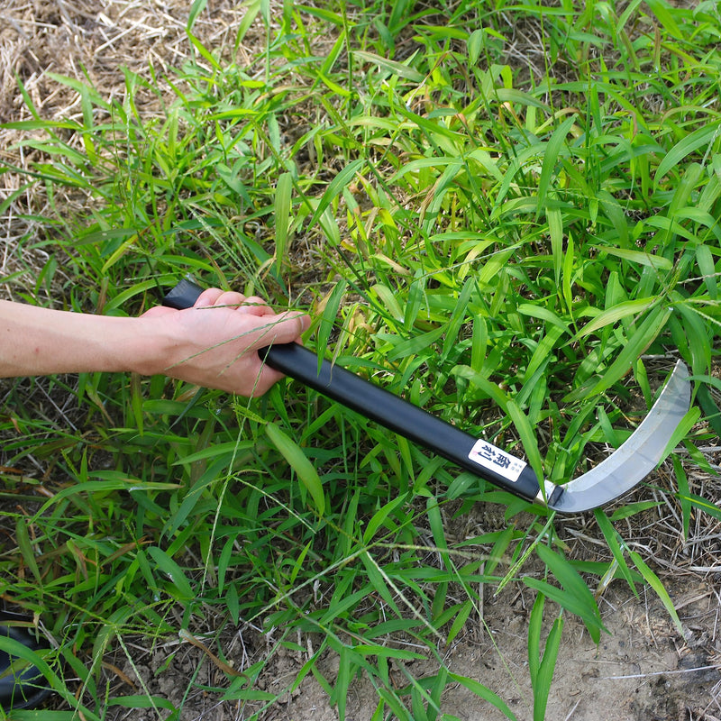 KAKURI Japanese Sickle Garden Tool 7", Made in Japan, Garden Weeding Sickle for Soft Grass, Extra Razor Sharp Laminated Japanese Semi Stainless Steel Blade