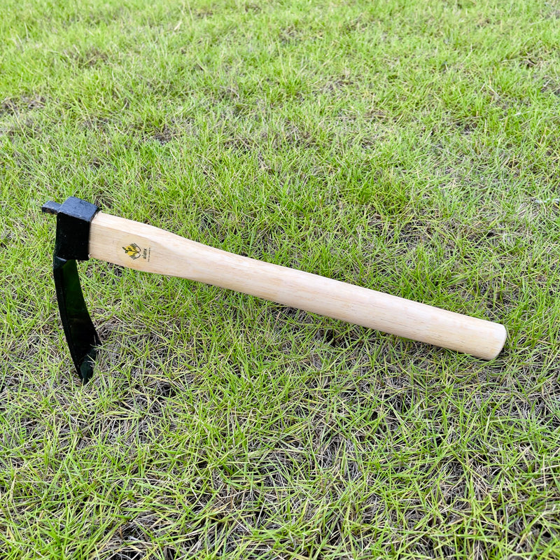 14 Inch Wide Hoe, Heavy Duty Hoe, Japanese Carbon Steel Wide Hoe with Oak Wooden Handle, Without Welding, Garden Hoe for Digging, Weeding, and Planting