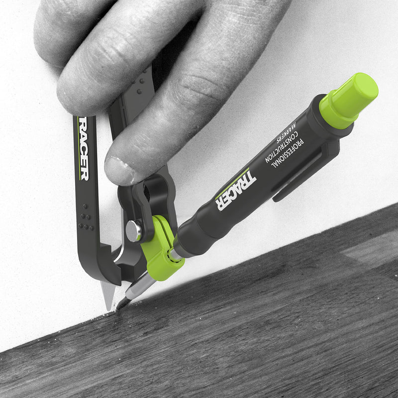 Tracer ProScribe Tool with Deep Hole Pencil, 6X Replacement Lead Holster and Carry Case (Multi-Function Scribe Tool) Scribe + Pencil +Lead
