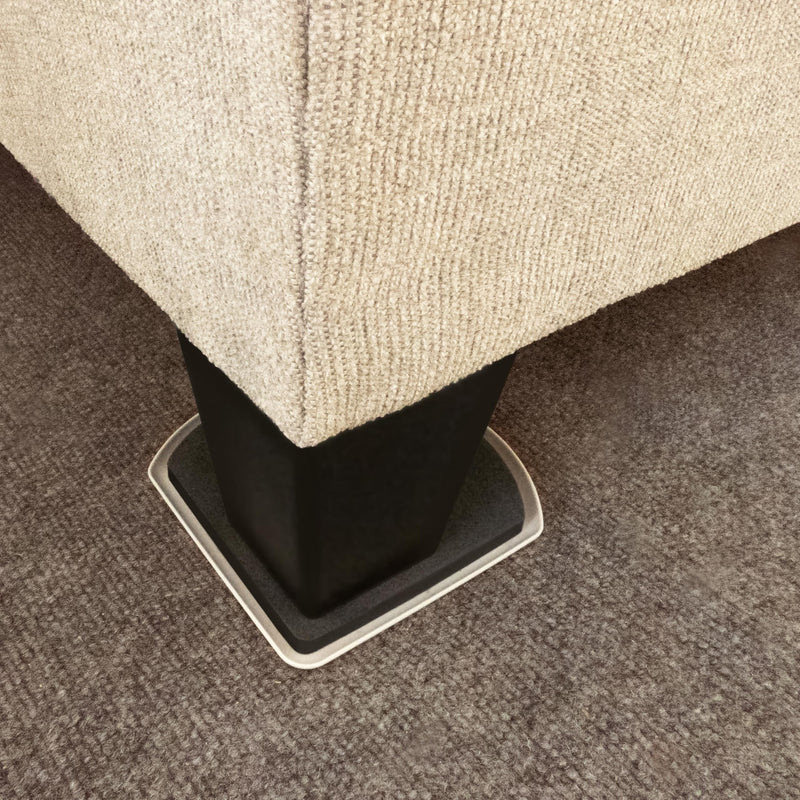 Super Sliders 7" Slide & Hide Reusable Furniture Sliders for Carpet - Effortless Moving and Surface Protection, Beige (4 Pack) 7 Inch