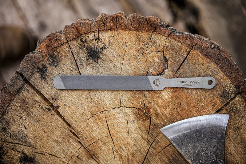 1844 Helko Werk Germany Dual Sided Axe Sharpening File - Axe Sharpener Metal File single-cut and cross-cut hand file (Heavy File) #22102 Heavy File #22102