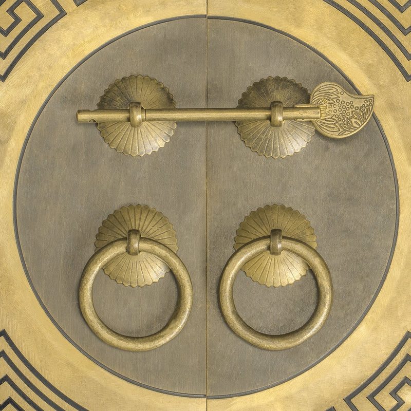 "Tibetan" Brass Cabinet Face Plate Backplate Set – 9.5", by Hardware Philosophy