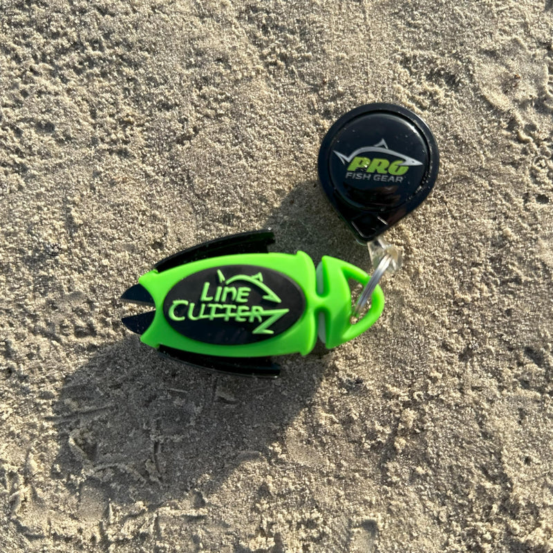 LINE CUTTERZ Patented Dual Hybrid Ceramic Cutter + Stainless Steel Micro Scissors Fishing Line Cutter Green