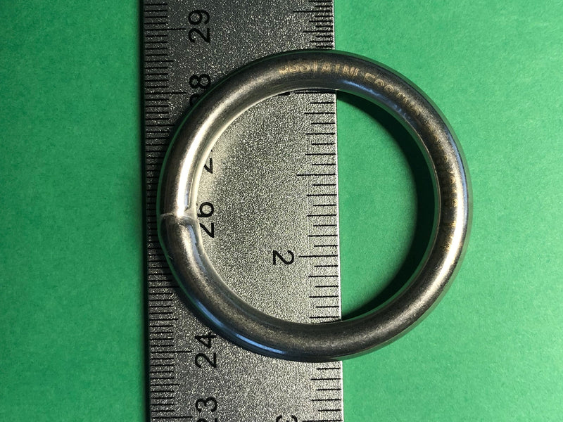 US Stainless 10 Pieces Stainless Steel 316 Round Ring Welded 1/4" x 1.5" (6mm x 35mm ID) Marine Grade
