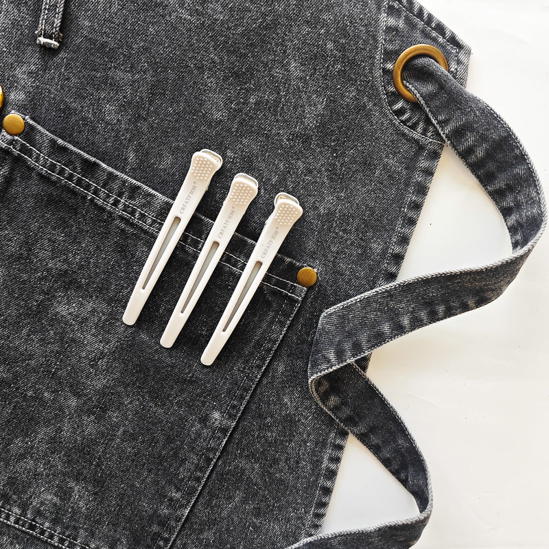 Denim Apron With Pockets,Distressed Jean Apron,Hairstylist Aprons,Denim Work Apron - Washing Style | Adjustable XXL Dark Grey