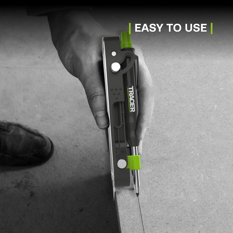 Tracer ProScribe Tool with Deep Hole Pencil, 6X Replacement Lead Holster and Carry Case (Multi-Function Scribe Tool) Scribe + Pencil +Lead