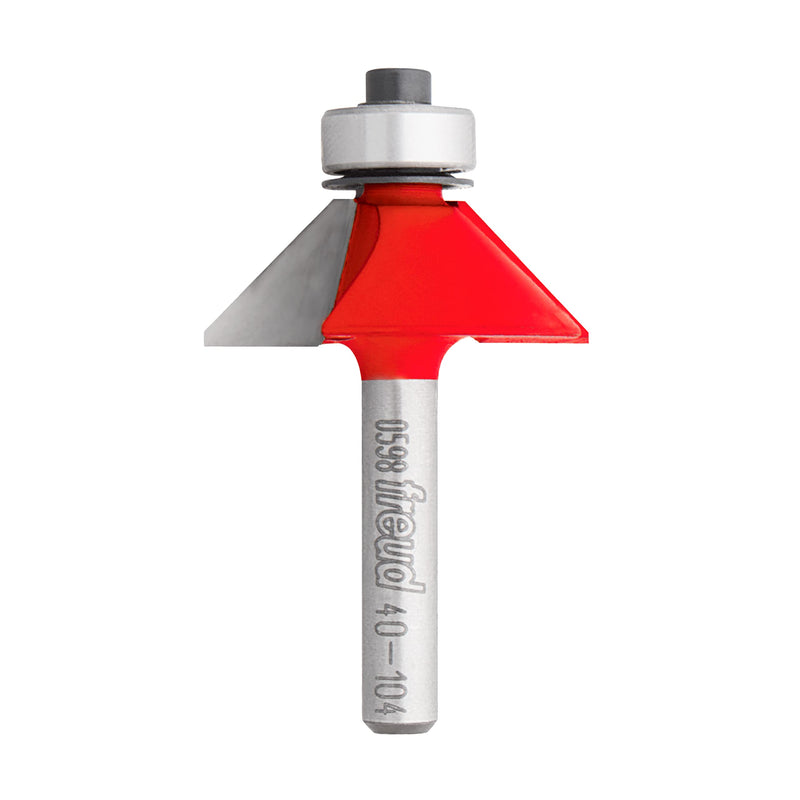 Freud 40-104: 1-11/32" (Dia.) Chamfer Bit 45 Degree Chamfer Bit with 1/4-Inch Shank