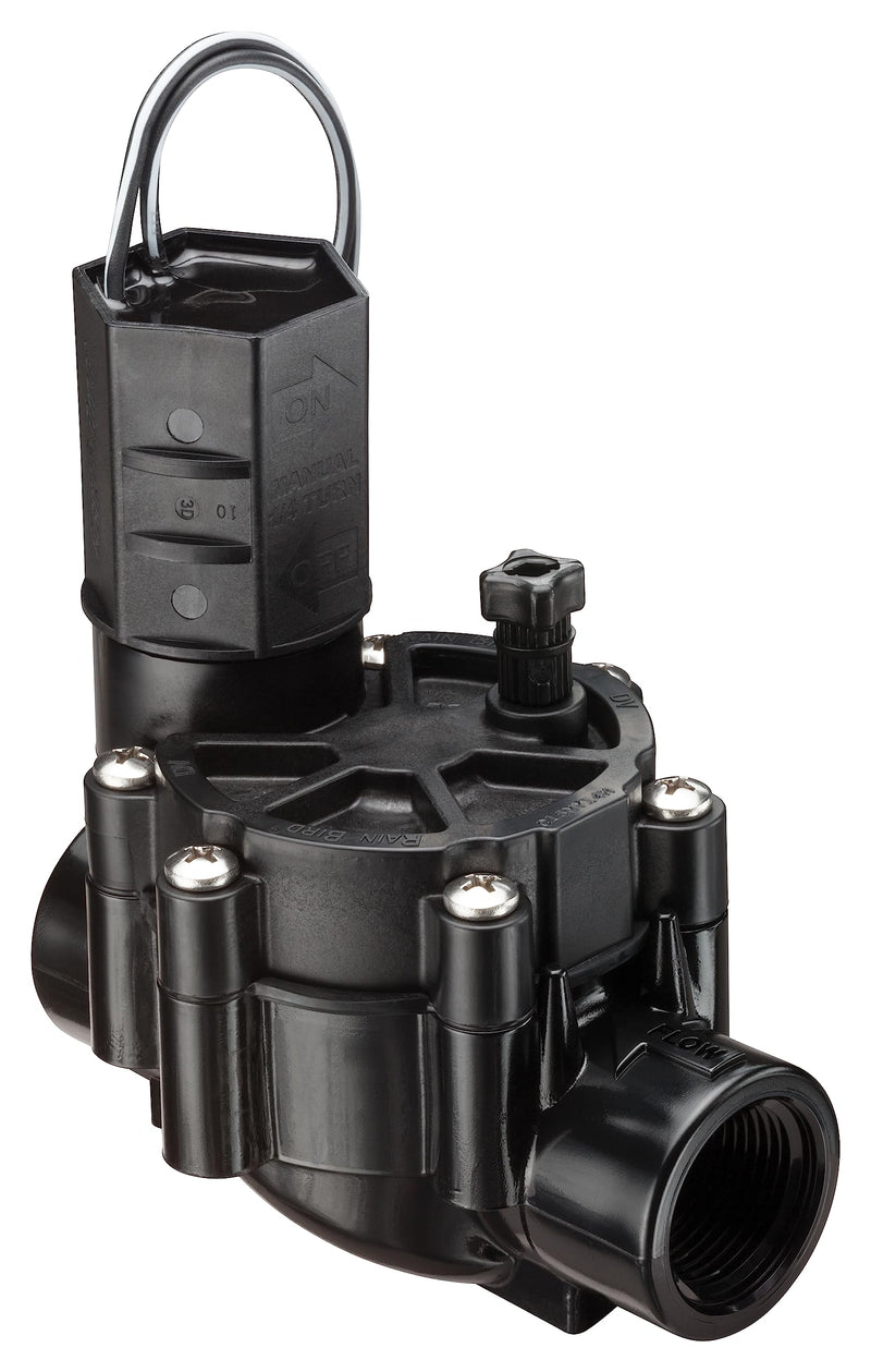 Rain Bird CP075 In-Line Automatic Sprinkler Valve, 3/4" Threaded x Female, Black 0.75 Inch