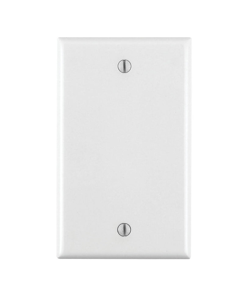 Leviton 88014 001-88014-WHT Single Gang White Blank Box Mounted Plastic Wallplate, 1-Pack Pack of 1