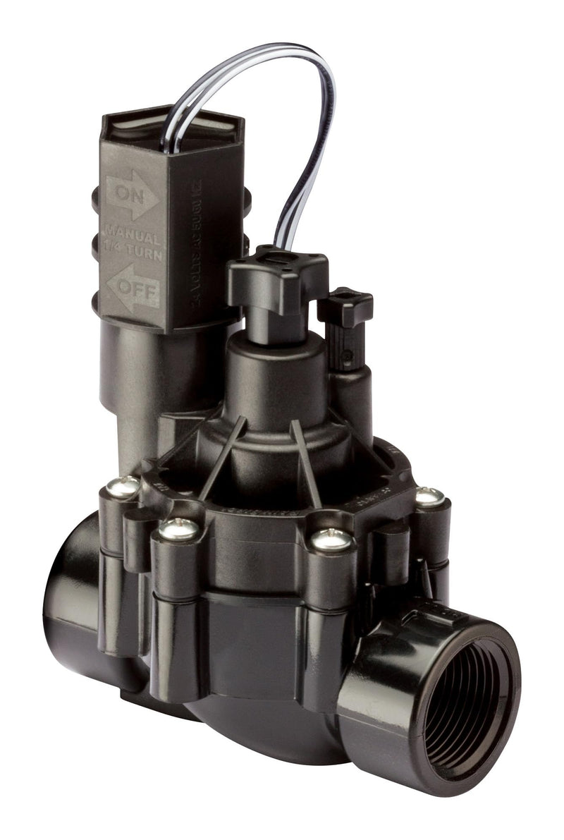 Rain Bird CPF100 In-Line Automatic Sprinkler Valve with Flow Control, 1" Threaded x Female, Black In-Line w/ Flow Control 1 Inch