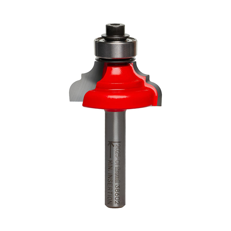 Freud 38-602: 1-1/8" (dia.) Classical Cove & Round Bit with 1/4" shank, 5/32" large radius