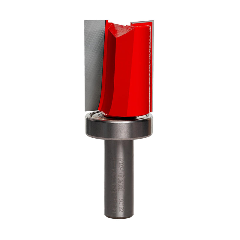 Freud 1-1/8" (Dia.) Top Bearing Flush Trim Bit with 1/2" Shank (50-122) , Red