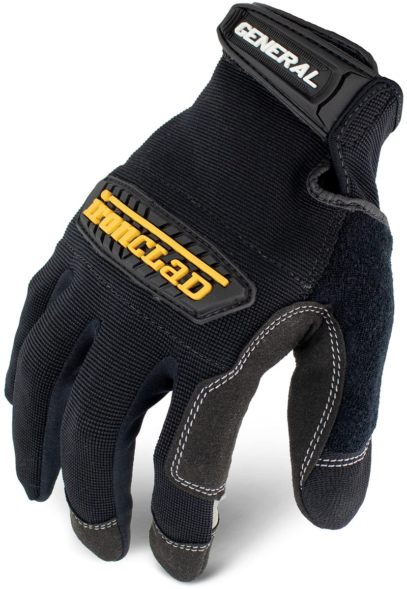 Ironclad General Utility Glove,Black Black Large (Pack of 1)