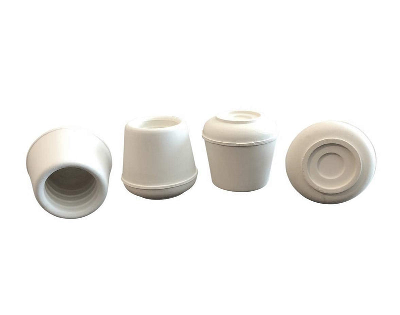 Shepherd Hardware 9121 1-Inch Inside Diameter Rubber Leg Tips, White - 89121 4 Count (Pack of 1)