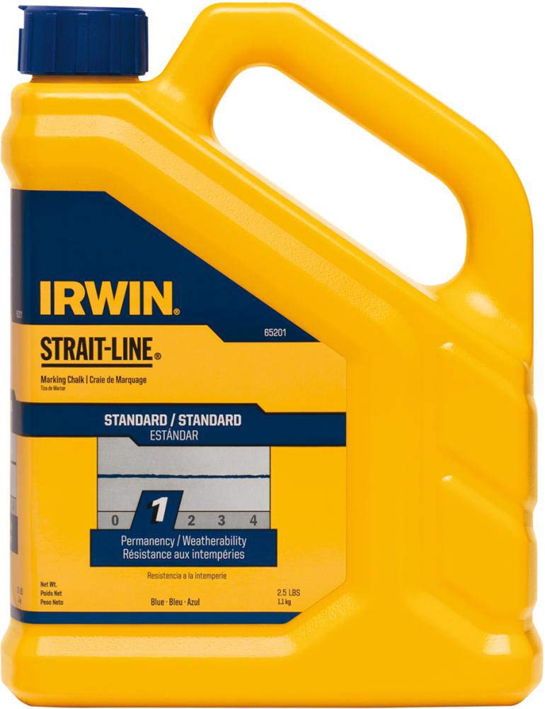 IRWIN Tools STRAIT-LINE 65201 Standard Marking Chalk, 2.5-pound, Blue (65201) 1 Count (Pack of 1) Multi