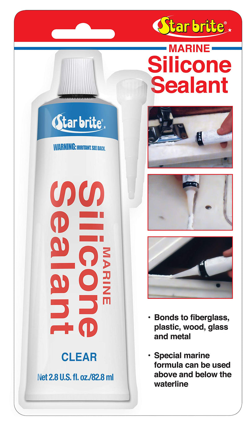 STAR BRITE Silicone Sealant Clear 2.8 OZ. (082102P)