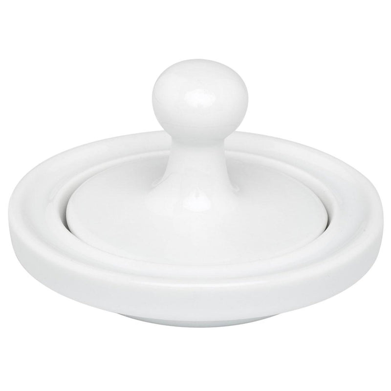 HIC Kitchen Flying Saucer Mortar and Pestle, Fine Porcelain, 4-Inch, Wide Pestle Herb Spice Grinder and Pill Crusher