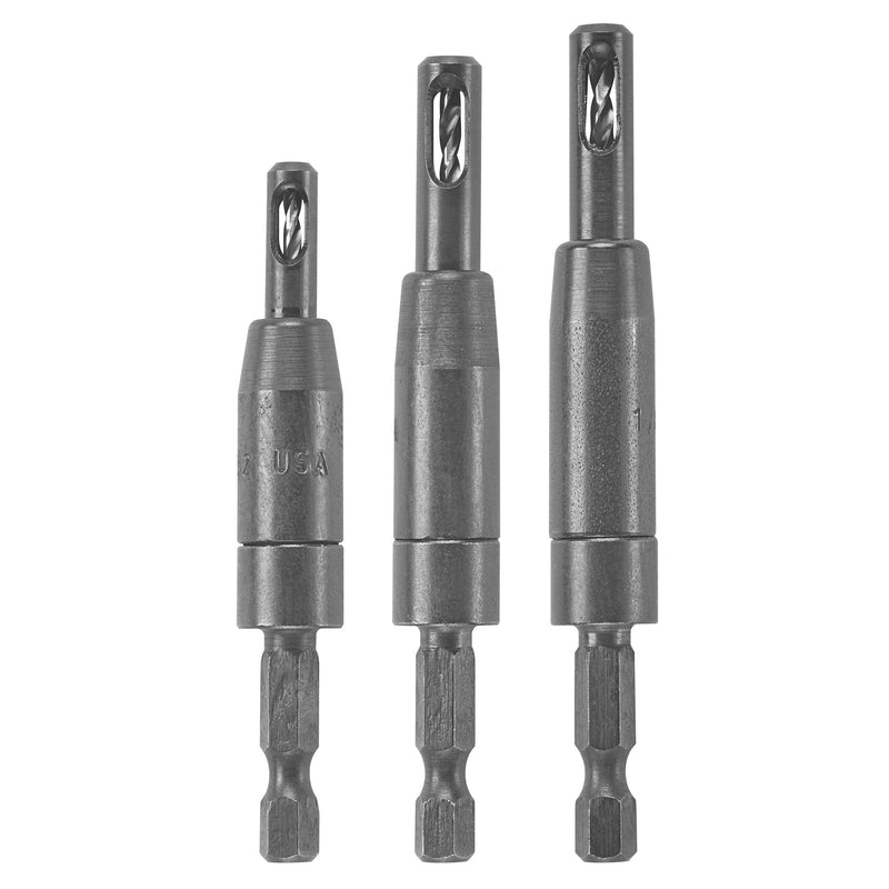 Bosch CC2430 Clic-Change 1/4 in. Self-Centering Drill Bit Assortment (3-Piece) 3pc Set