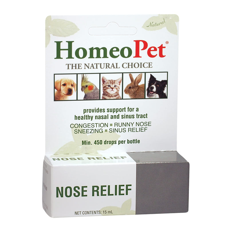 HomeoPet Nose Relief, Natural Sinus Relief for Pets, 15 Milliliters 15ml - PawsPlanet Australia