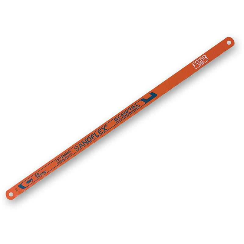 BAHCO 3906-300-32-10P 10 Pack 12 Inch Bimetal Hand Hacksaw Blade with 32 Teeth Per Inch , Red
