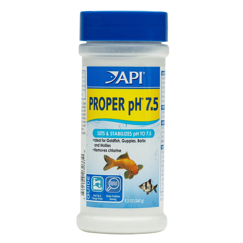 API Proper pH 7.5 Freshwater Aquarium Water pH Stabilizer 9.2-Ounce Container, Proper PH 7.5 PWDR JAR-Small, Whites & Tans, 260 Grams