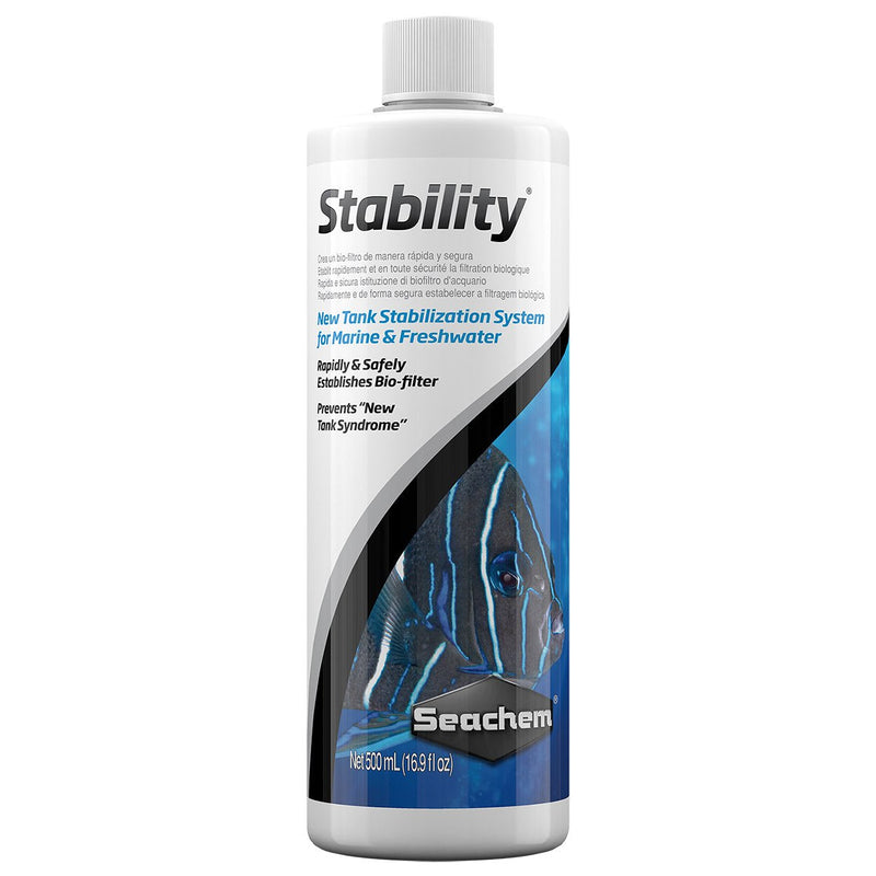 Seachem Stability Fish Tank Stabilizer - For Freshwater and Marine Aquariums, 16.9 Fl Oz (Pack of 1) 500 ml / 16.9 fl oz Clear