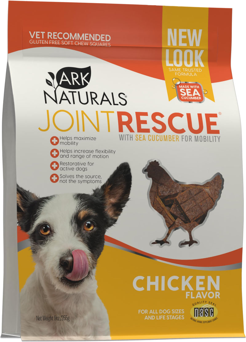 Ark Naturals Joint Rescue Dog Chew, Chicken Flavor, Joint Supplement with Glucosamine & Chondroitin, 1 Pack 9 Ounce (Pack of 1) - PawsPlanet Australia