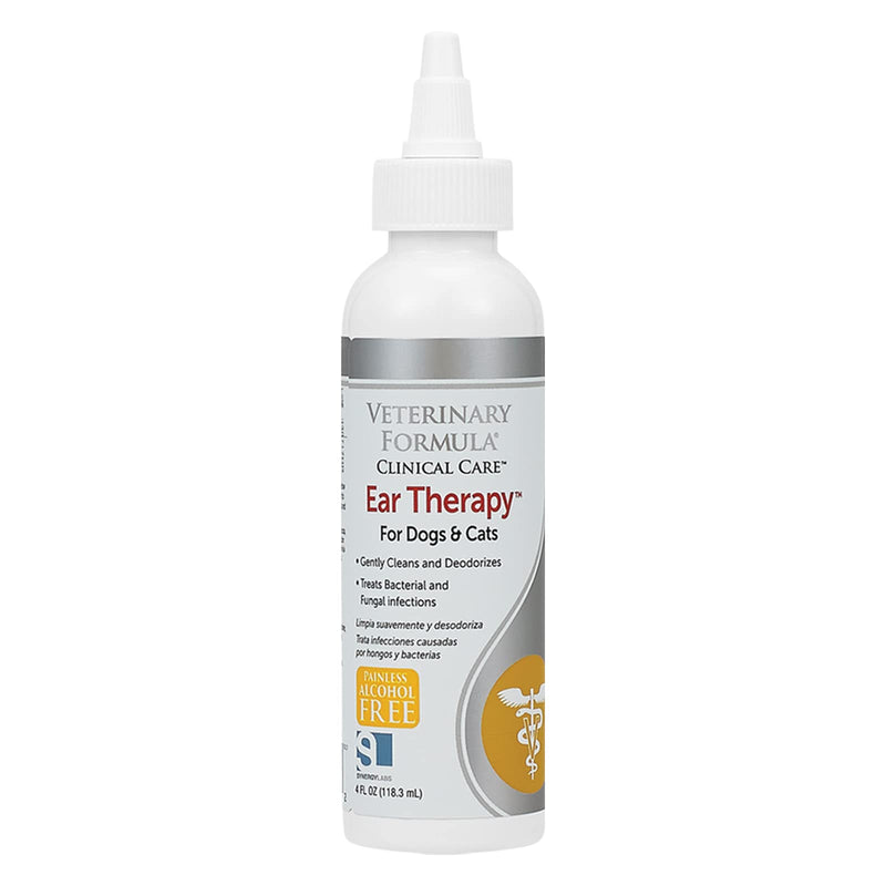 Veterinary Formula Clinical Care Ear Therapy, 4 oz. – Medicated Ear Drops to Help Relieve Bacterial and Fungal Infections in Dogs and Cats – Cleans and Deodorizes 4 ounces - PawsPlanet Australia
