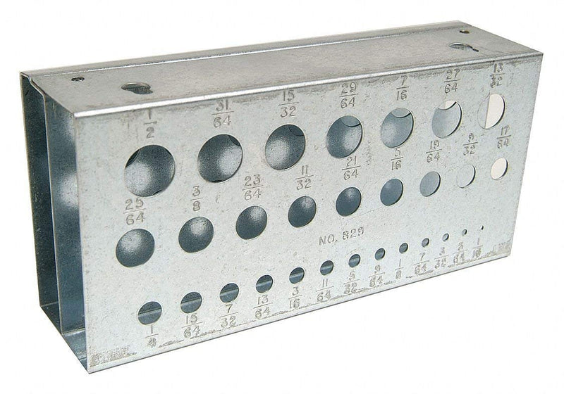 Huot 11900 Drill Bit Stand, 29 Bit Capacity, for Inch Sizes 1/16" to 1/2" in 1/64" increments