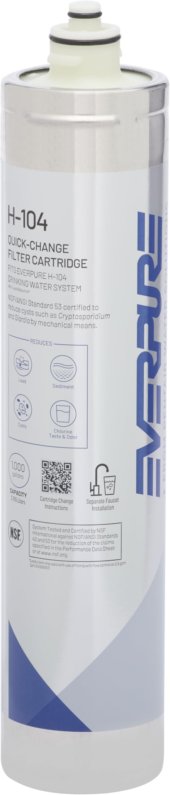 Pentair Everpure H-104 Quick-Change Filter Cartridge, EV961211