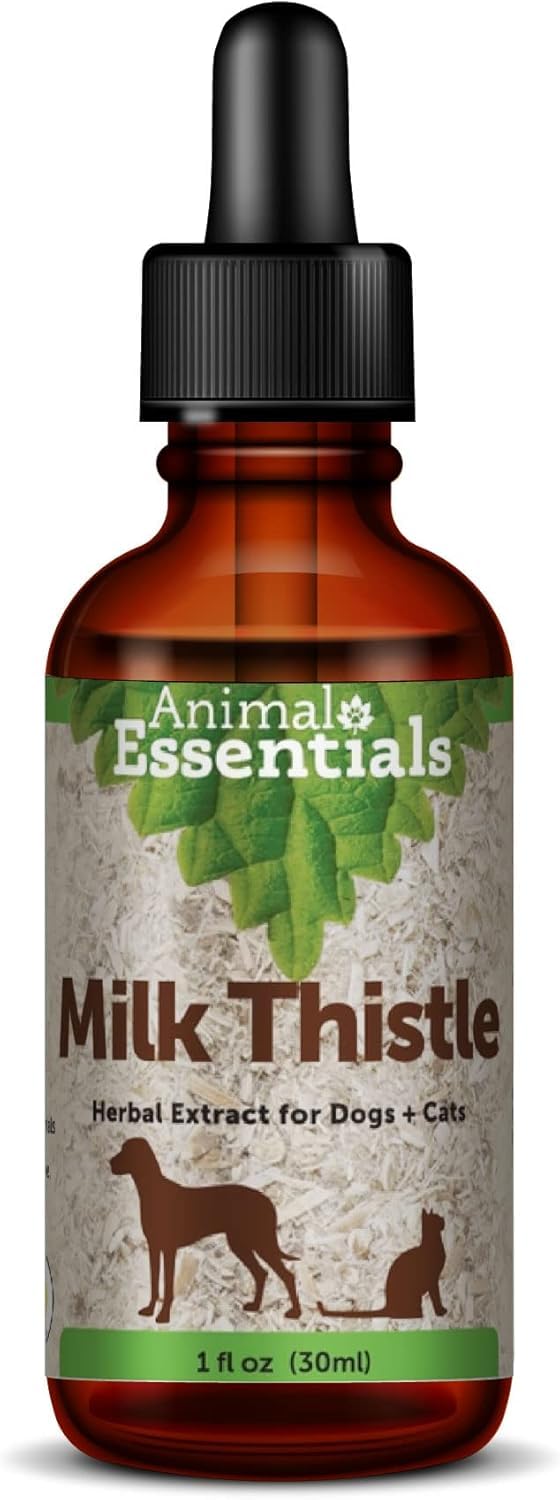Animal Essentials Milk Thistle for Dogs & Cats - Liver Health Support, Herbal Extract, Liver Care Supplement, Organic Liquid Drops - 1 FL Oz 1 fl oz (30ml) - PawsPlanet Australia