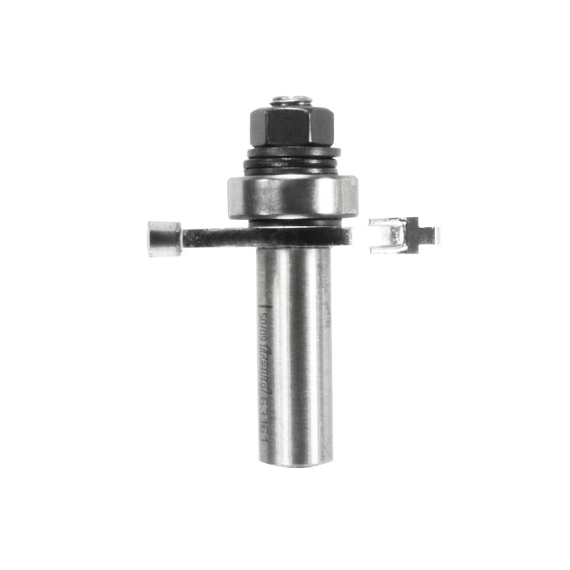 Freud 9/16" Depth Slotting Cutter Set with Tico Hi-Density Carbide - Ideal for T-Moldings & Joints, Includes Arbor, Bearing, 3-Wing Cutter, 1/2" Shank, Silver ICE Coating - 63-161