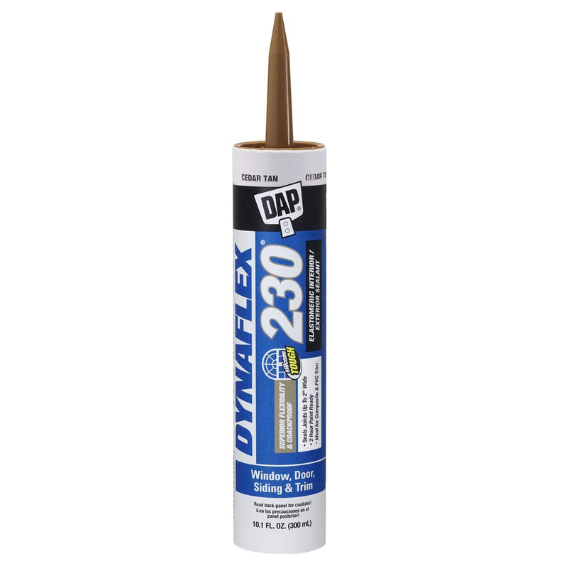 DAP Dynaflex 230 Premium Elastomeric Sealant, Cedar Tan, 10.1 oz (7079818412) 1