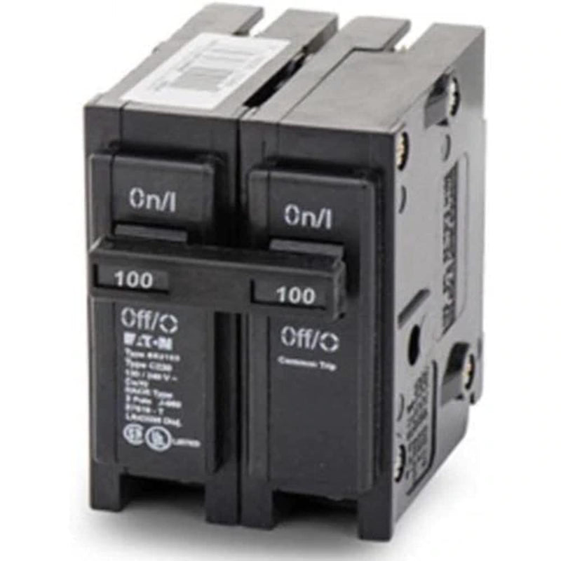 Eaton Corporation Br2100 Double Pole Interchangeable Circuit Breaker, 120/240V, 100-Amp 2.40 L x 2.80 W x 1.90 H Black