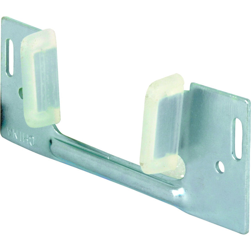 Prime-Line N 6566 Sliding Pocket Door Bottom Guide, 1-3/8 In. x 1-1/4 In, Steel w/Plastic Guides (Single Pack), Silver Contemporary