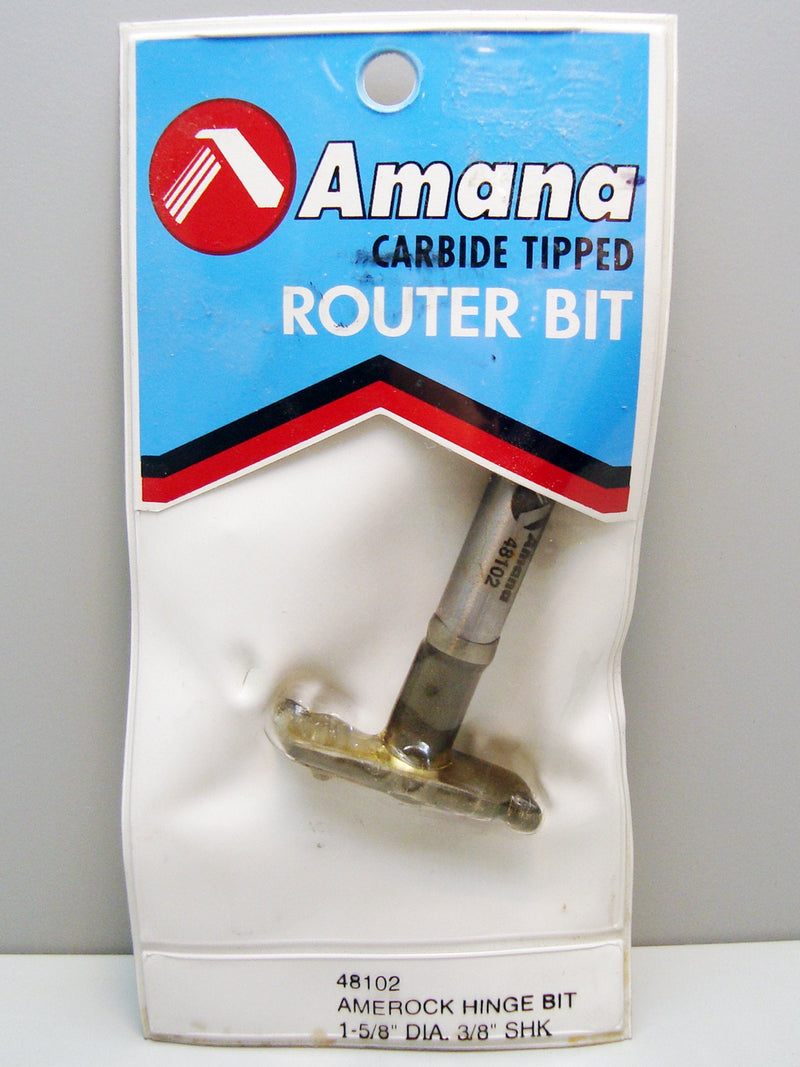 Amana Tool 48102 Carbide Tipped Hinge 1-19/32 D x 21/32 CH x 3/8 SHK Router Bit