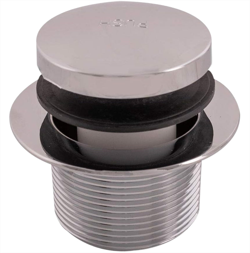 Eastman Tip-Toe Bath Drain Assembly Kit with Flange and Drain Washer, 1-1/2 Inch x 11.5 Inch Coarse Thread, Chrome Plated, 35235