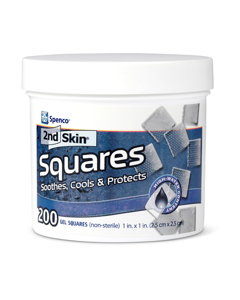 Spenco 2nd Skin Squares Soothing Protection, Gel Squares 200-Count, Bacterial Barrier, One Size