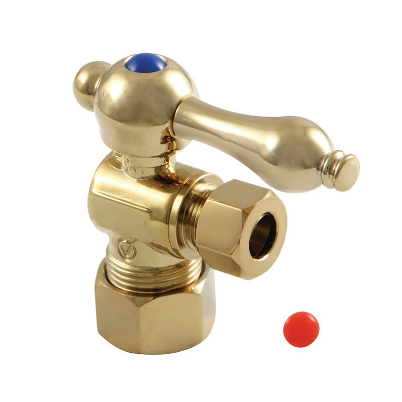 Kingston Brass CC53302 Quarter Turn Valve (5/8" X 3/8" OD Compression), Polished Brass