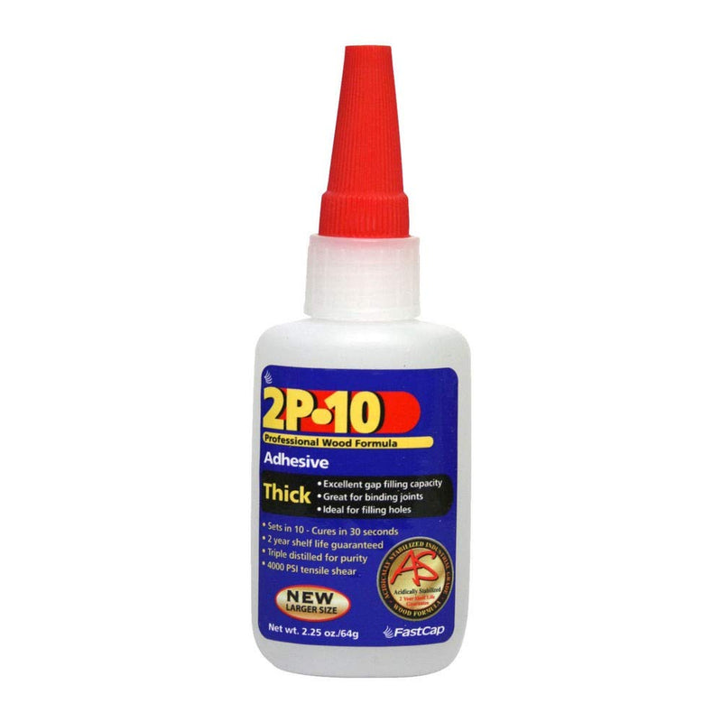 FastCap 2P-10 Professional Thick Wood Adhesive Glue - Ideal for Wood Works - All Purpose Application - 4000 PSI Tensile & Sheer - 2 oz. - 80208 2.25 Ounce (Pack of 1) Refill