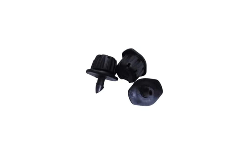 Raindrip 157050B Adjustable Flow Bubbler, Non-Pressure Compensating Emitter, Full-Circle Pattern, 8 Stream Spray, with 1/4-Inch Barbed Inlet, 50-Pack, Black