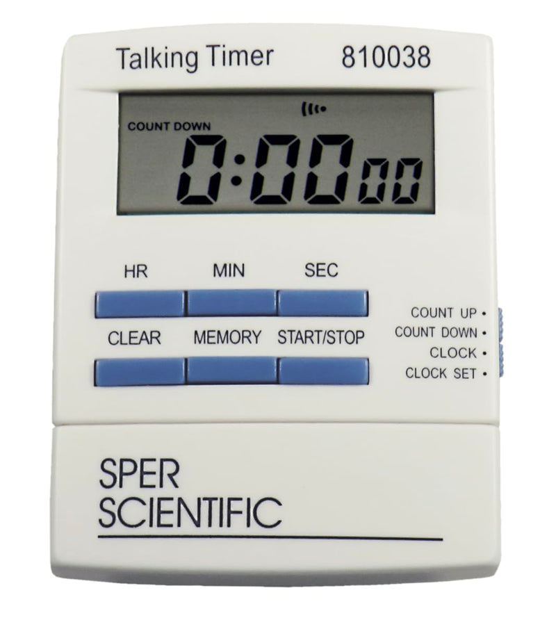 Sper Scientific 810038 Talking Lab Countdown Timer Standard