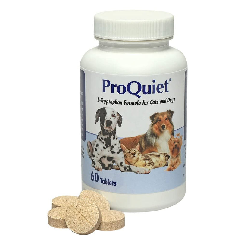 Animal Health Options ProQuiet L-Trytophan Formula for Cats & Dogs, Highly Palatable, Supports A Healthy Digestive & Nervous System, Liver Flavor, 60 Tablets - PawsPlanet Australia