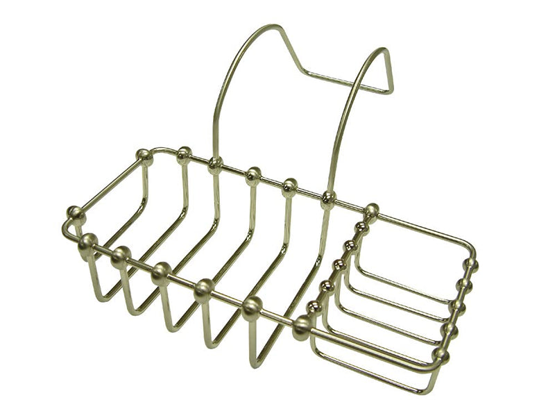 Kingston CC2168 Clawfoot Tub Rim Soap & Sponge Holder, Brushed Nickel