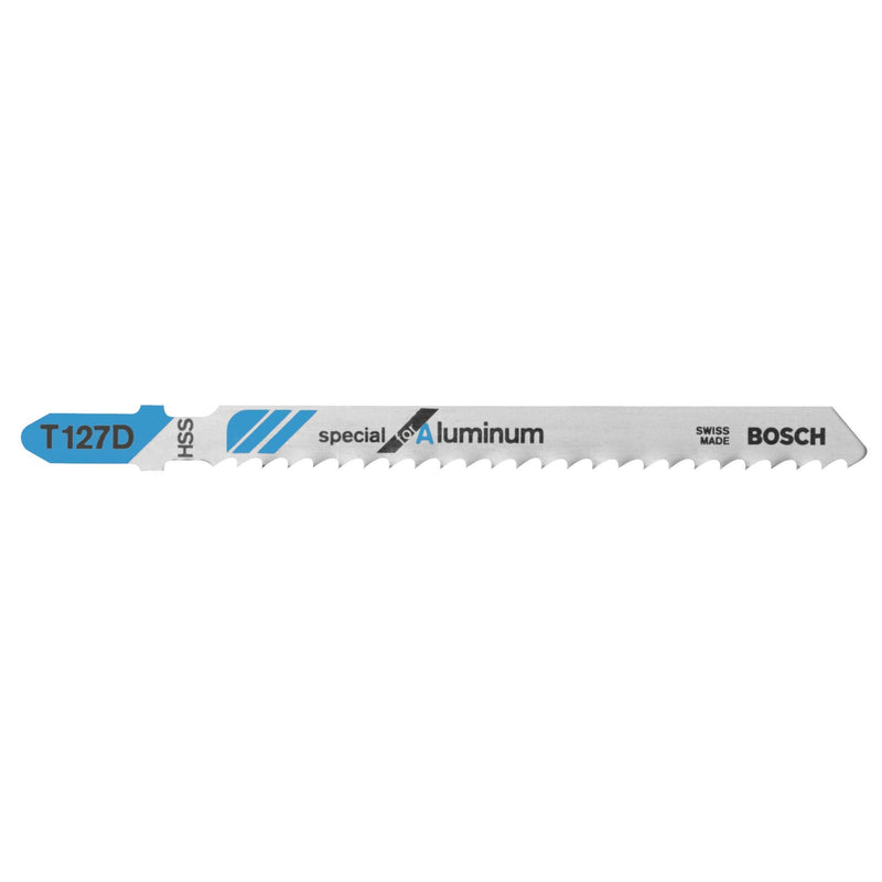 Bosch T127D 5-Piece 4 In. 8 TPI Special for Aluminum T-Shank Jig Saw Blades Aluminium 4'' 8 TPI - 5 pcs