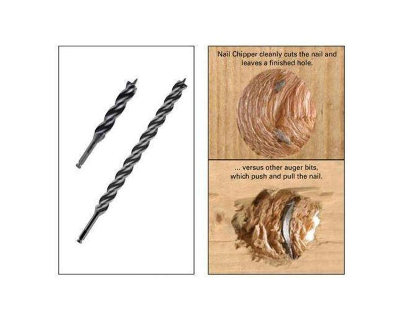 WoodOwl 03705 Tri-Cut 1/2-Inch by 7-1/2-Inch Nail Chipper Auger Bit