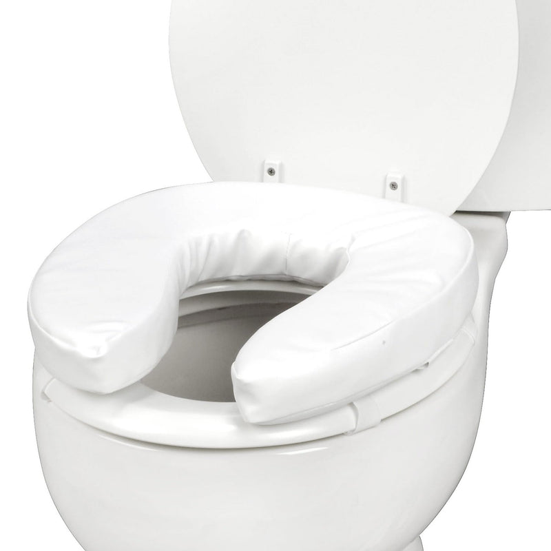 DMI Raised Toilet Seat Cushion Seat Cushion and Seat Cover to Add Extra Padding to the Toilet Seat while Relieving Pressure, Tear Resistant, FSA & HSA Eligible, 2 Inch Pad, White 2 Inch (Pack of 1)